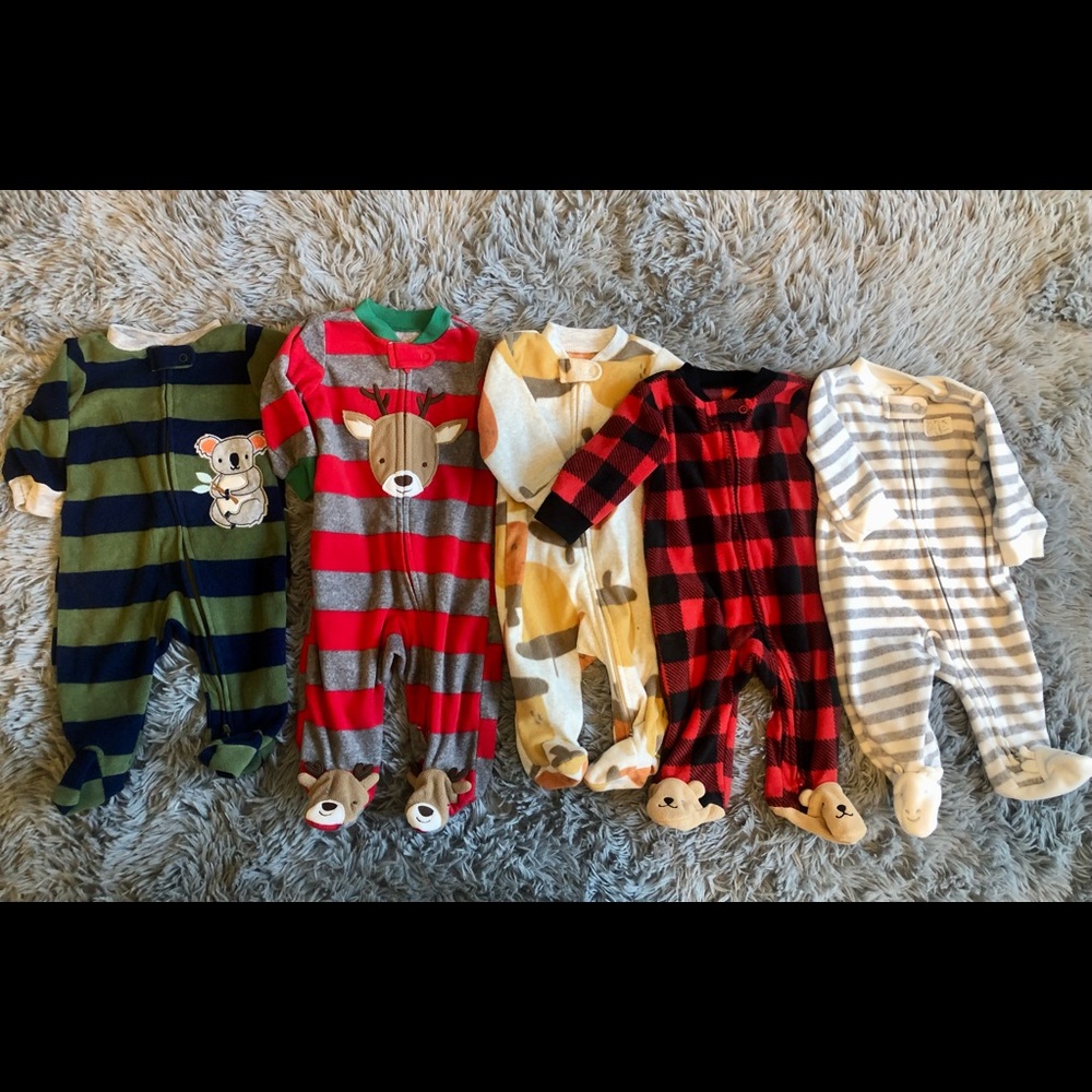5 Fleece 3month sleeper bundle